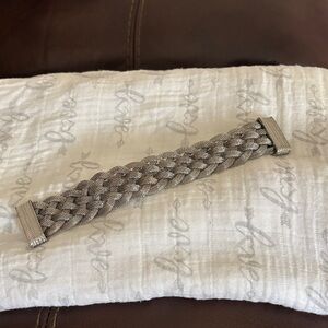 Braided Metal Mesh Bracelet - Silver